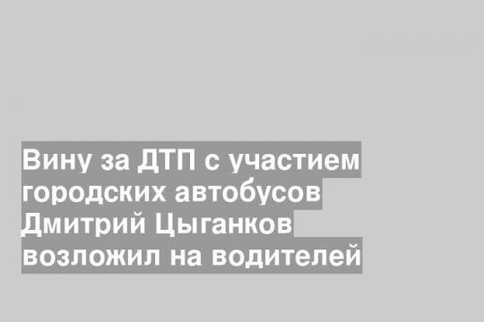 Вину за ДТП с участием городских автобусов Дмитрий Цыганков возложил на водителей