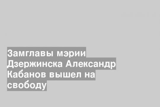 Замглавы мэрии Дзержинска Александр Кабанов вышел на свободу